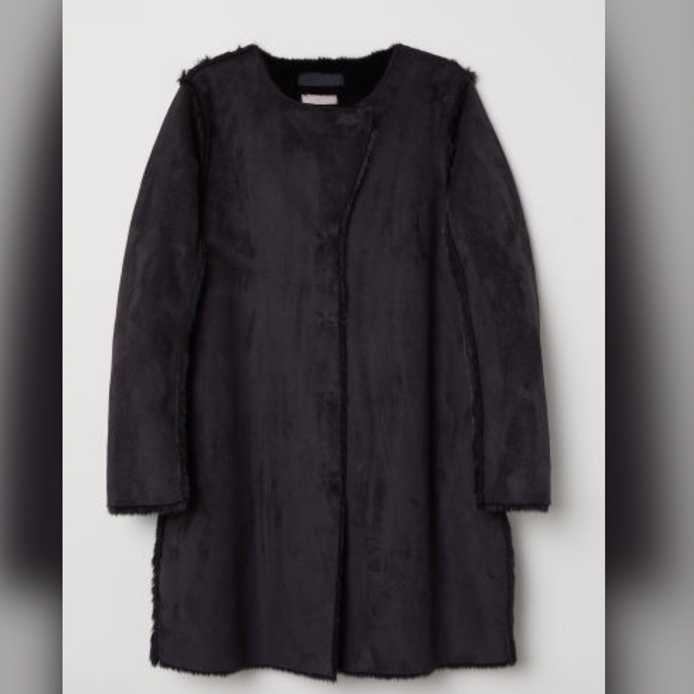 Faux Suede Fur Coat